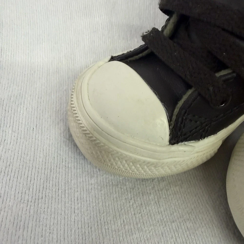 Converse Chuck Taylor All Star Blk Wht Grn Sz 4 Baby Infant Toddler Boot Shoes